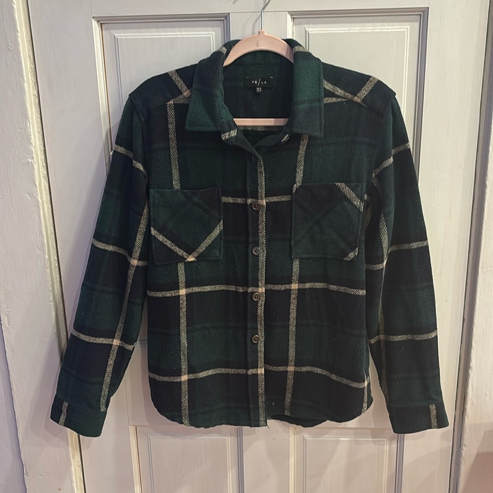Pacsun Green Plaid Oversized Shacket | Size xs/s